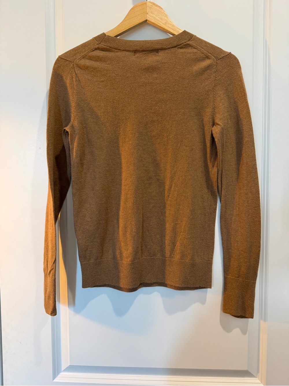Banana Republic XS Camel Cotton Sweater Llama Alpaca Sunglasses Crewneck Pullove - Picture 2 of 5